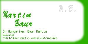 martin baur business card